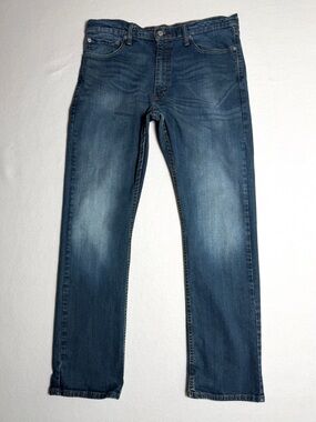Levi's Men 513 Slim Straight Med-Dark Wash Actual Size 35 X 30 READ DESCRIPTION